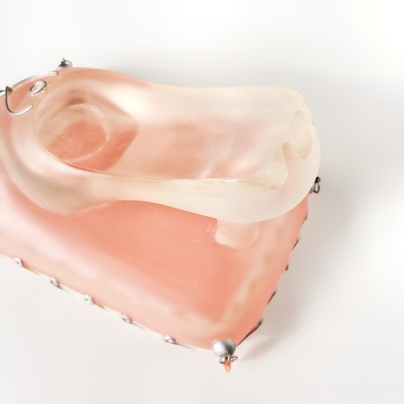 Shoe And Pillow Statue, Vtg Disney Princess Decoration, Pink Cinderella Resin - Picture 6 of 9